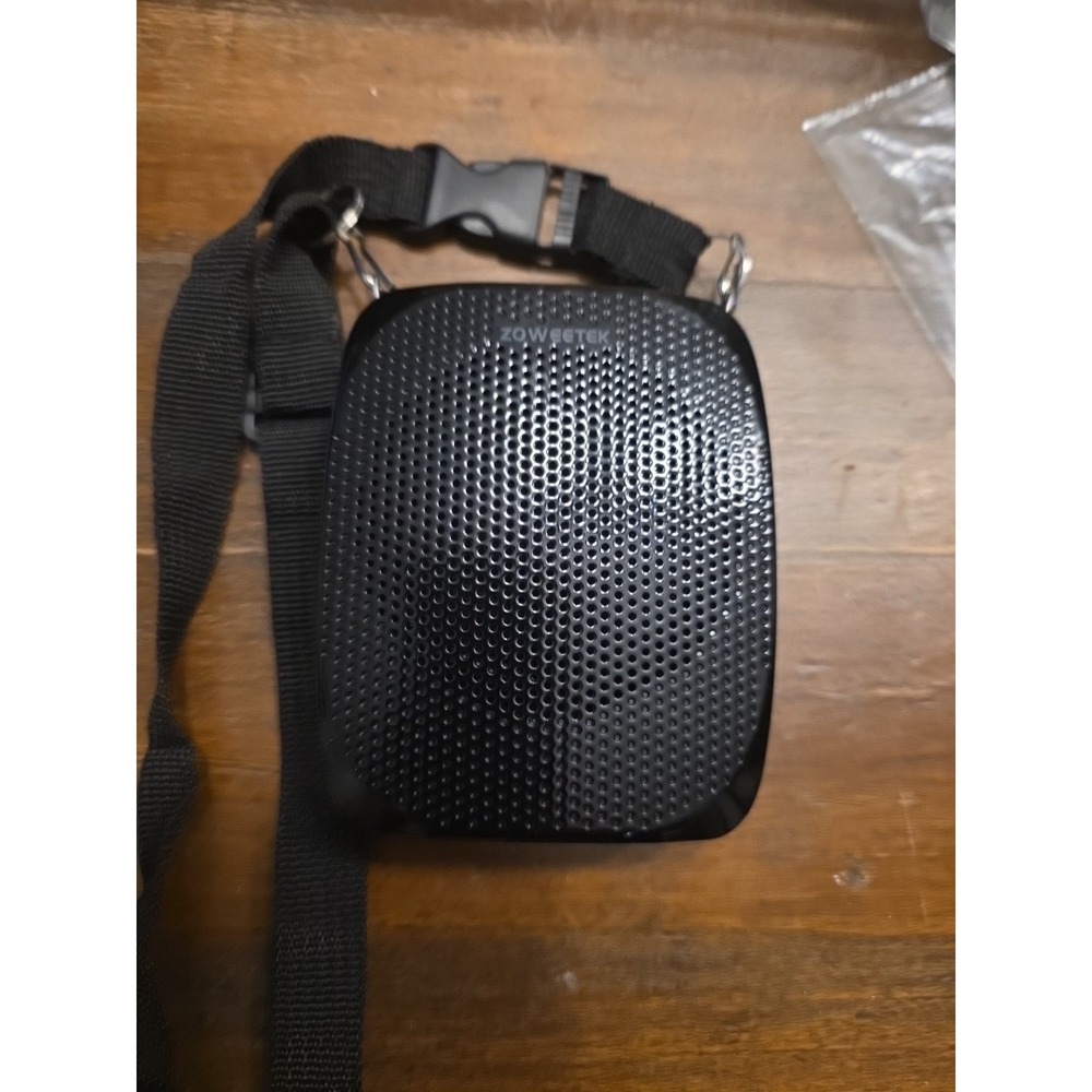 Zoweetek Portable Voice Amplifier w/ Wired Microphone Headset Black Rechargeable